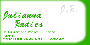 julianna radics business card